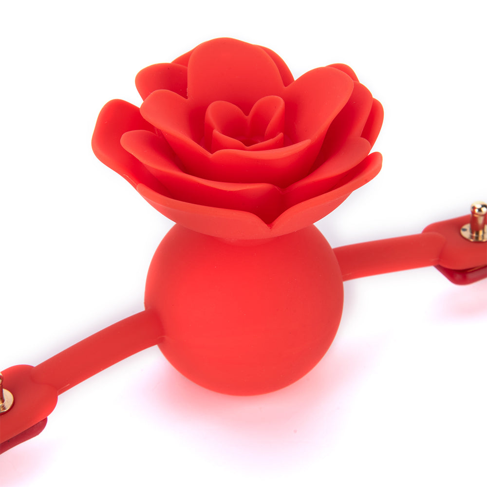 Silikon Rose Ball Gag – Rot