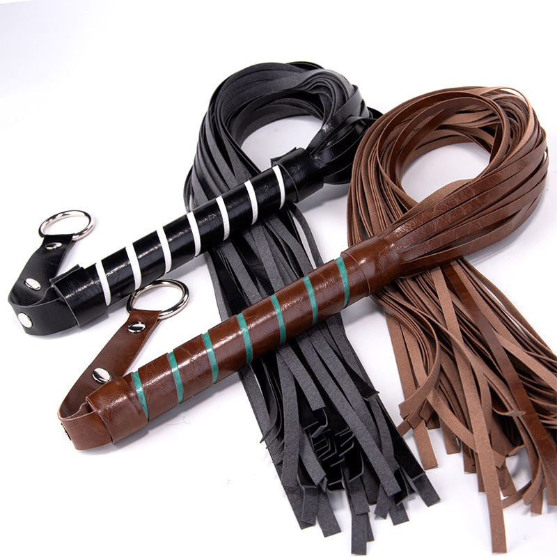 BDSM Peitsche aus Kunstleder – Schwarz