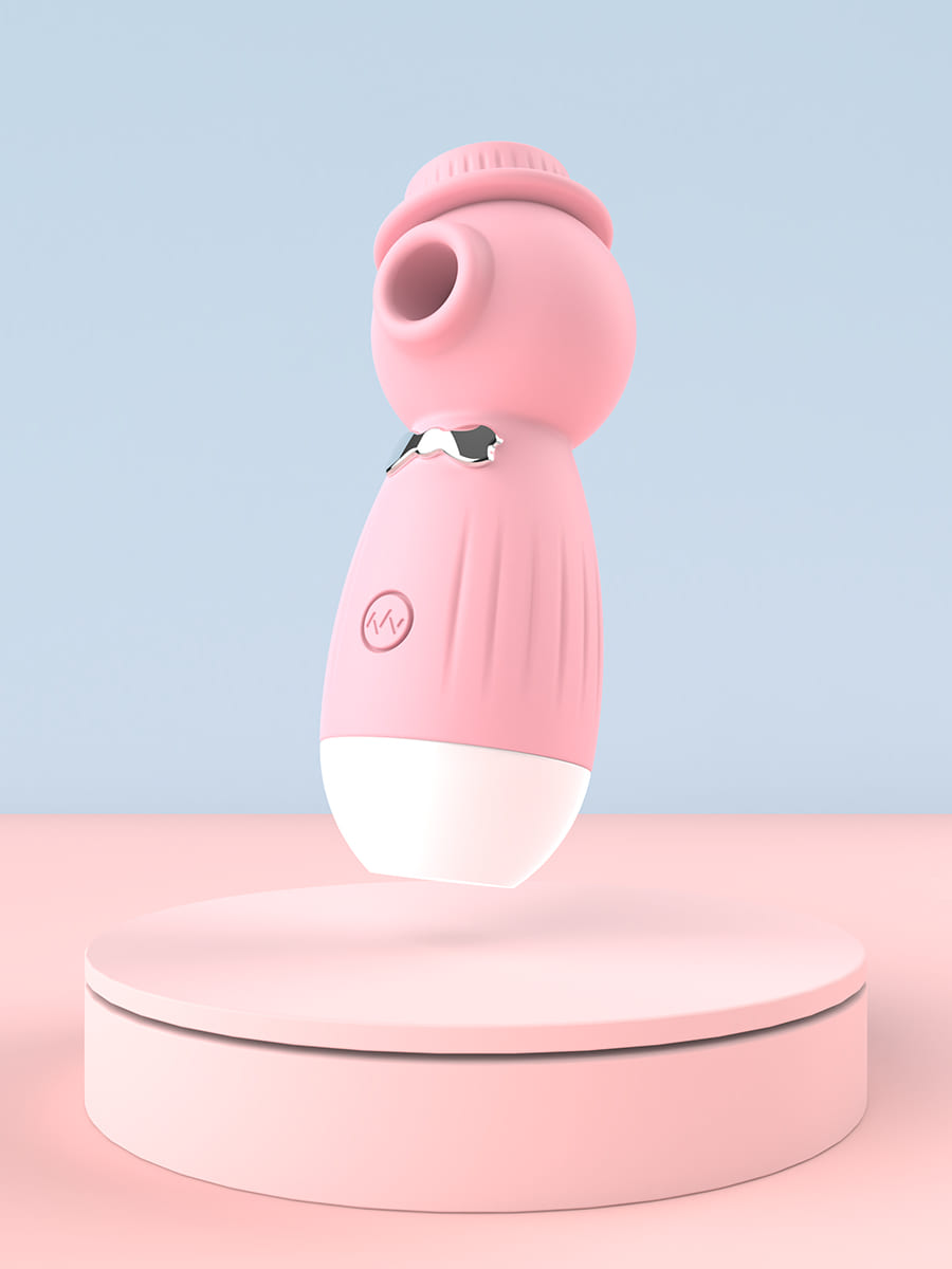 Rosa Saugvibrator mit verspieltem Design