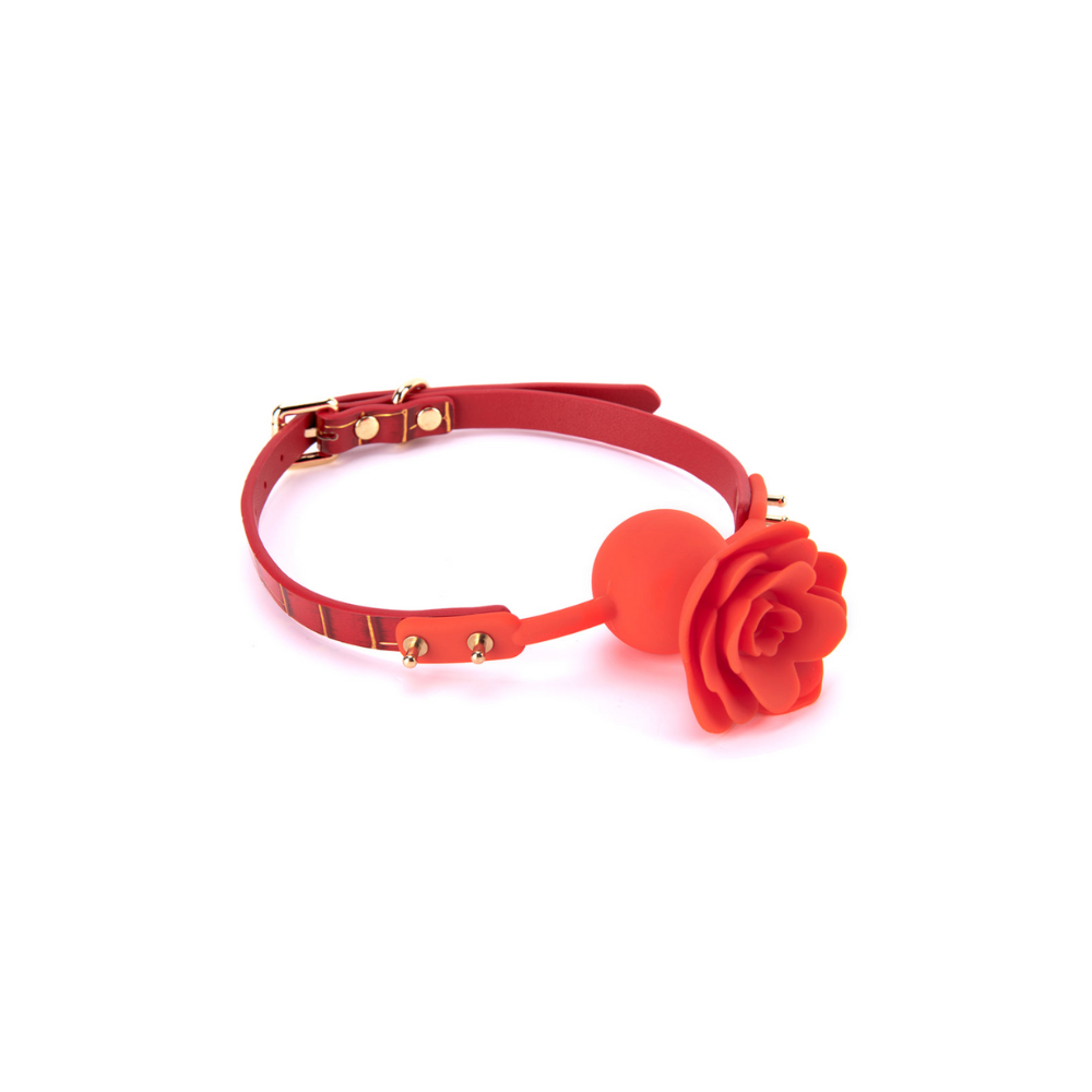 Silikon Rose Ball Gag – Rot