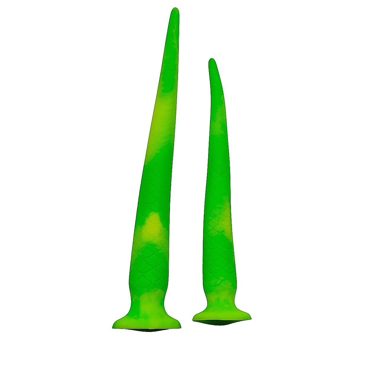 Dildo aus Silikon Neon Grün