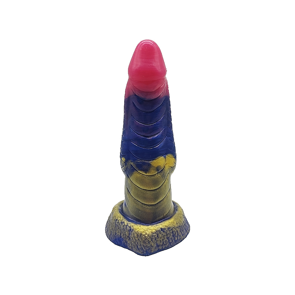 Dildo aus Silikon Pink-Blau