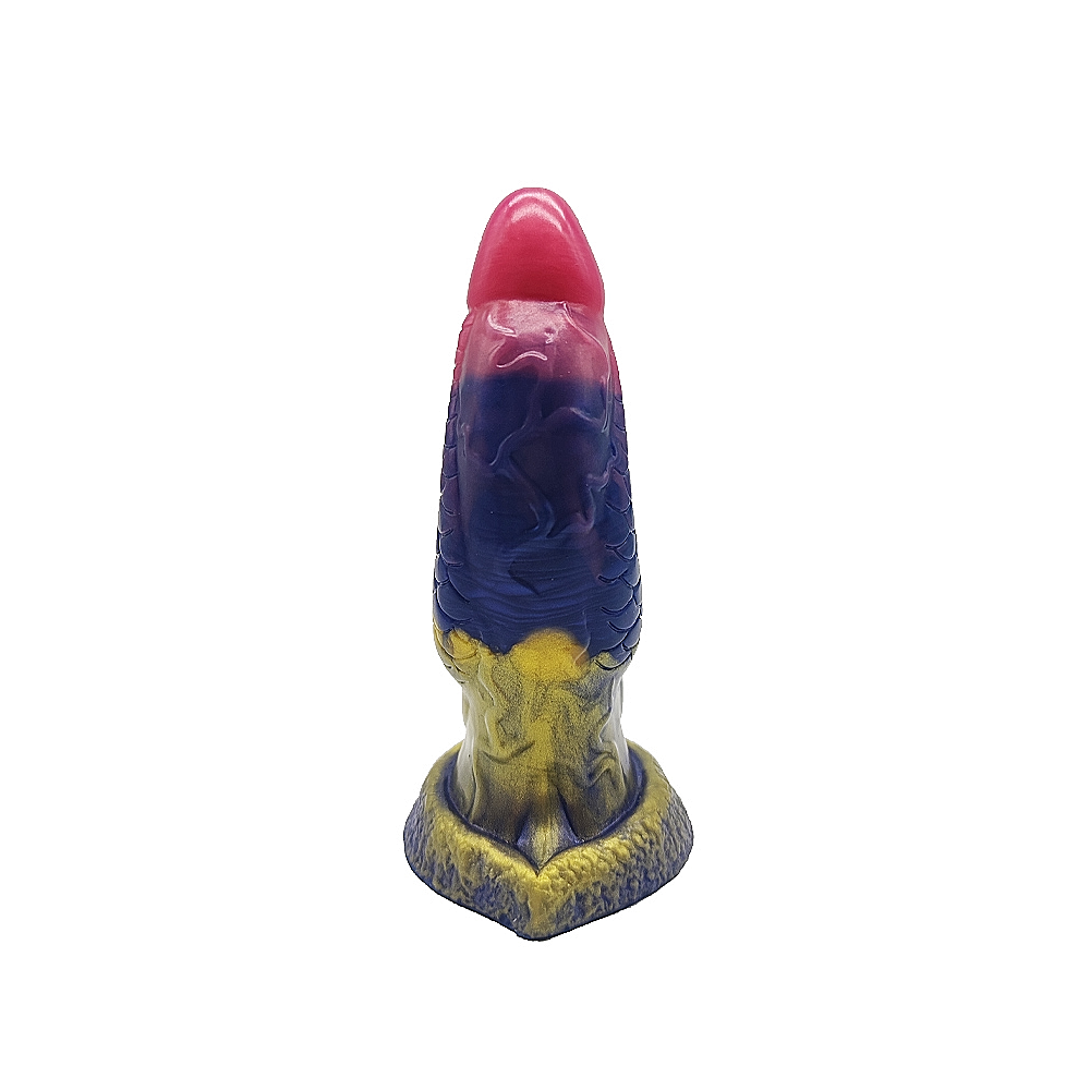 Dildo aus Silikon Pink-Blau