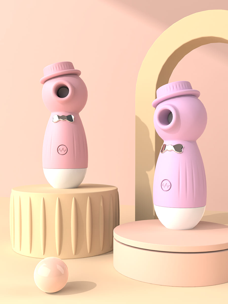 Rosa Saugvibrator mit verspieltem Design